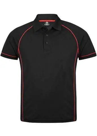 Aussie Pacific Men's Endeavour Work Polo Shirt 1310 Casual Wear Aussie Pacific Black/Red S